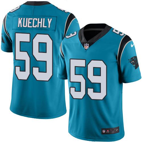 Nike Panthers #59 Luke Kuechly Blue Alternate Men's Stitched NFL Vapor Untouchable Limited Jersey - Click Image to Close